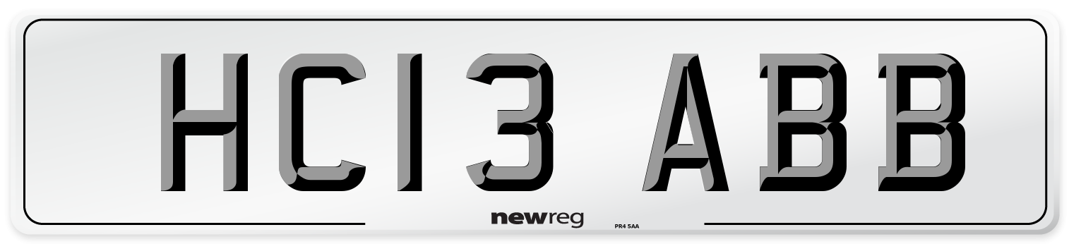 HC13 ABB Number Plate from New Reg